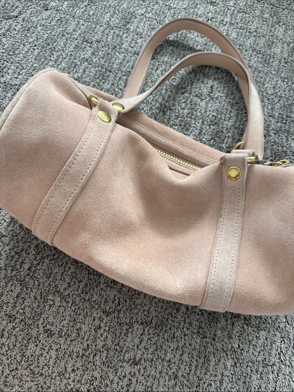 Pink Kisslock Barrel Bag